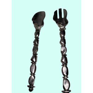 Seafood Salad Serving Utensil Sculpted Handles oyster clam